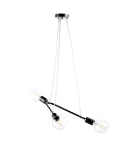 LAMPADARIO 3 LUCI ONLI "BOOMERANG" NERO E27